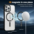 thumbnail image 4 of Transparent Magnetic Case Designed for Apple iPhone 14 Pro Clear Magnetic Case for Rugged Shockproof Strong Magnetic Military Grade Drop Protection Phone Case for Apple iPhone 14 Pro, Black, 4 of 6