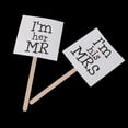 thumbnail image 3 of Mr and Mrs Wedding Party Photo Booth Props on Sticks (White), 3 of 7