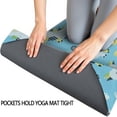 thumbnail image 3 of LightBlue Cartoon Dinosaurs Pattern Hot Yoga Mat Towel Non Slip for Hot Yoga - Quick-Drying Yoga Mat Cover with 4 Corner Pockets with Travel Bag - Hot Yoga Towel Non Slip 74"x26", 3 of 6