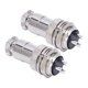 thumbnail image 3 of Conector de enchufe de aviación, 2 uds., conector de enchufe de aviación, carcasa de aleación de Zinc, conectores chapados en plata y cobre(3), 3 of 8