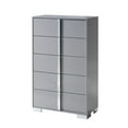 thumbnail image 5 of Merluxy 50.2" H Modern 5 Drawer Dresser, Glossy Surface Chest of Drawers, Large Storage Organizer for Bedroom, Living Room, Adult, Light Grey, 5 of 10