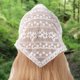 thumbnail image 3 of 2 diademas delicadas con estampado de flores y encaje para niña, turbante, pañuelo para el pelo, diadema triangular transparente, 3 of 5