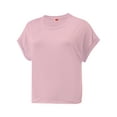 thumbnail image 2 of Women's Crew Neck Short Sleeve T Shirt Summer Casual Loose Workout Top, 2 of 5