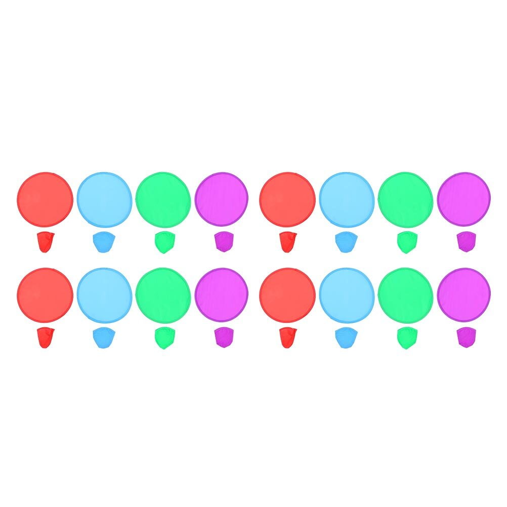 64 Pcs Round Fan Folding Flying Plate Plaything Childrens Toys Kids Rings Disc Dog Throwing