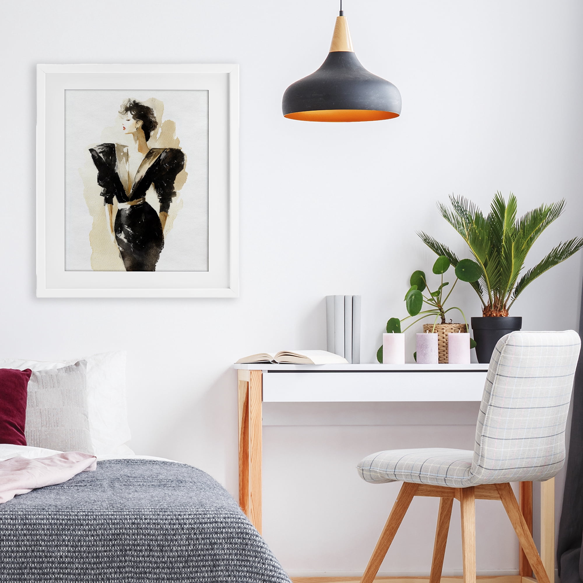 Stupell Industries Timeless Velvet Attitude White Framed Print Under Glass, design by Svetlana Aleynikova