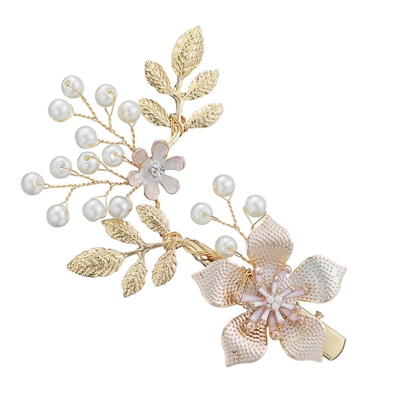LULULION Retro Hairpins Hair Decoration Golden Alloy Flower Shape Ideal For Party Women 1Pack