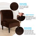 thumbnail image 3 of Armless Chair Slipcover Stretch, Velvet Spandex Slipper Chair Covers Accent Chair Cover Armchair Covers Furniture Protector Covers Removable Washable for Home Hotel Living Room, 3 of 9