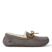 Fireside By Dearfoams Mens Victor Genuine Shearling Moccasin Slipper