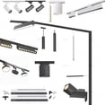 thumbnail image 2 of Foco LED para riel, reflector LED regulable, CA 90-260 V, COB, luz lineal, rejilla, lámpara de riel de 10 W, 20 W, 30 W, 40 W para iluminación interior, 2 of 5
