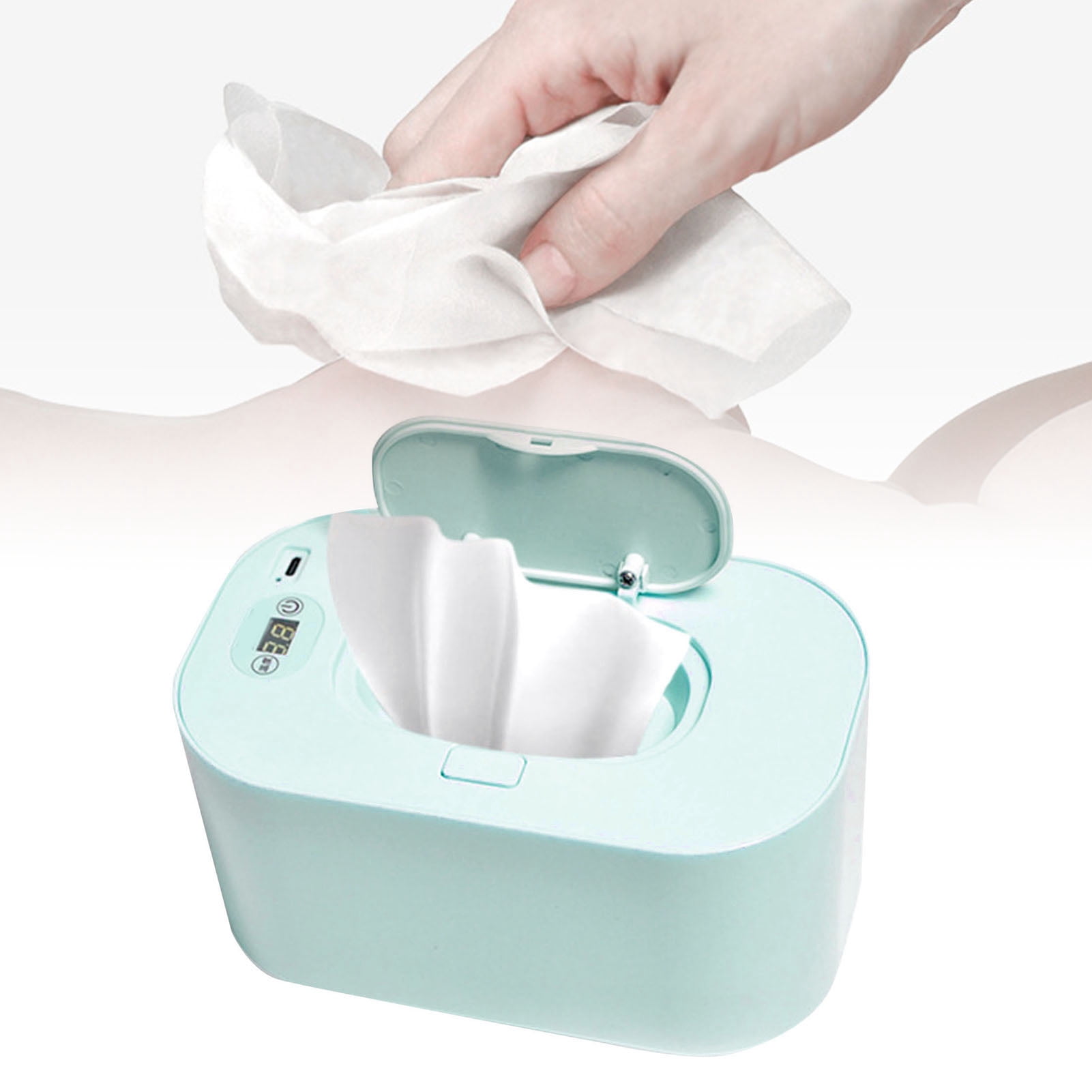 Wet Wipes Dispenser Heater, Large Capacity Portable Household Heating Box, Stay Hydrated Baby Wipe Warmer for Home (7LtBLlpF-16)