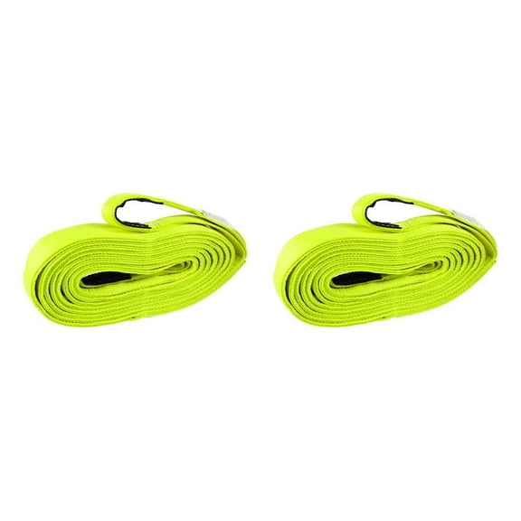 3" x 20' 2-ply Recovery Strap w/ Cordura Reinforced Eyes - 2 Pack