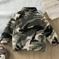 thumbnail image 4 of Lkhaha Jacket for Girls 2025 Camo Color Block Polar Fleece Zip Up Warm Fleece Outerwear Coats Size 2-3 Years, 4 of 4