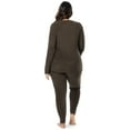 thumbnail image 3 of Fruit of the Loom Women's Stretch Fleece Thermal Top and Bottom Set, Sizes S-4X, 3 of 18