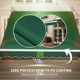 thumbnail image 4 of DUOSONG Outsunny 8' X 7' Patio Retractable Awning, Manual Exterior Sun Shade Deck Window Cover, Green Green Steel Garden & Outdoor Canopies & Gazebos Umbrellas & Shades, 4 of 10