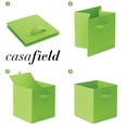 thumbnail image 6 of Casafield Set of 6 Fabric Storage Cube Bins, Lime Green - 11" Collapsible Foldable Cloth Baskets for Shelves and Cubby Organizers, 6 of 8