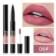 Jrocdr Double Head Automatic Lip Gloss Lip Liner Matt Velvet Lip Glaze