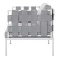 thumbnail image 4 of Side Lounge Chair Armchair, Sunbrella, Aluminum, Metal, Steel, Grey Gray, Modern Contemporary Urban Design, Outdoor Patio Balcony Cafe Bistro Garden Furniture Hotel Hospitality, 4 of 8
