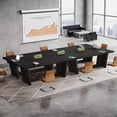 thumbnail image 3 of Tribesigns 71” Rectangular Conference Table, 6FT Executive Meeting Table for Office, Black（2PC), 3 of 6