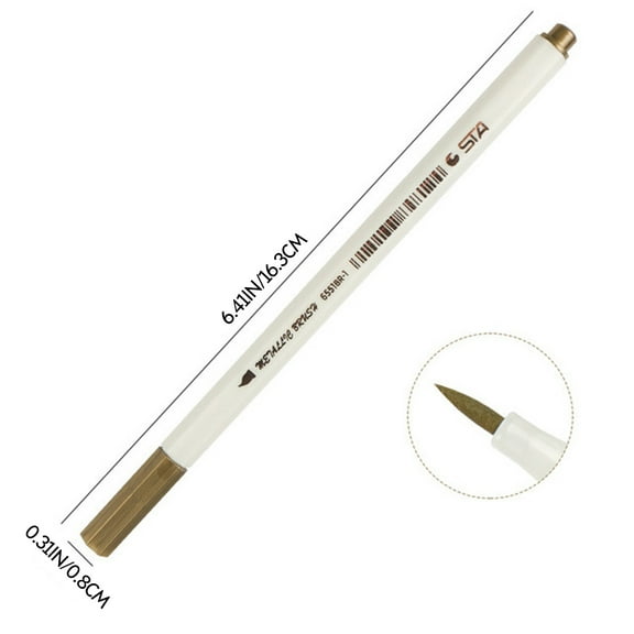 piaybook Pen Brushes Metal Paint Pens Pearlescent Coloured Markers Graffiti Colouring Pen,Gold