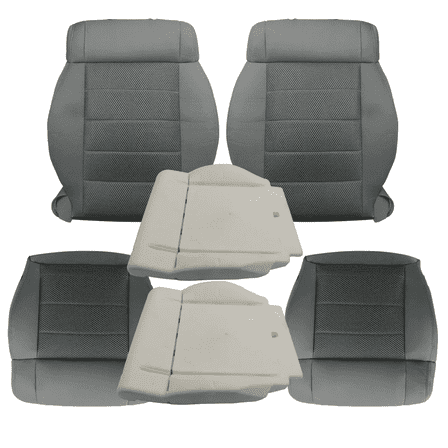 2008-2010 Jeep Wrangler Front Seat Cover & Cushion Set - Gray Cloth