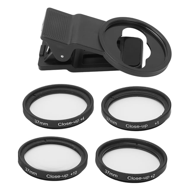Filtro de Primer Plano de 37 mm, Filtro de Macro de 37 mm Filtro de Macro Fuerza de sujeción Fuerte de Aleación de Aluminio para Diferentes Telefonos Móviles