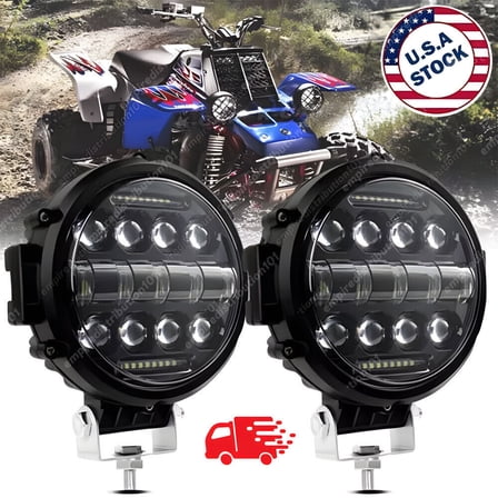 Round 7 inch Front Bumper Spot LED Work Light Pods for Yamaha Banshee Headlight