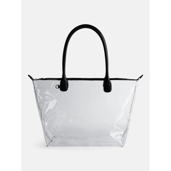 No Boundaries Women's Game Day Clear Tote Bag, Black