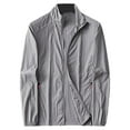 thumbnail image 2 of Zylanna Men's Waterproof Windbreaker Bomber, Full Zip Thin Lightweight Outdoor Sport Multi Pockets Hiking Jackets for Man Gray Size 2XL, 2 of 9