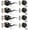 Black, variant on 6 Pack Keyed Alike Entrance Door Lever Handle Exterior Lock Set with Single Cylinder Deadbolt Reversible for Right and Left Handing Doors, Black, Zinc Alloy