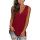 thumbnail image 1 of Camisetas de tirantes de verano para mujer, básicas, sin mangas, con cuello en V, con abertura lateral, talla XL, 1 of 4