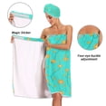 thumbnail image 4 of 3-Piece Bathroom Towel Set with Bath Towel, Quick-Dry Hair Cap and Hair Turban for Bath Yoga Beach Cute Small Flowers, 4 of 6