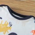 thumbnail image 5 of Newborn Infant Baby Boy Clothes Long Sleeve Dinosaur Print Romper Pants Hat Outfits Set Kaprioy, 5 of 8