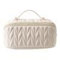 Trousse Cosmétique en PU Légère Boîte de Maquillage Portable pour Cadeaux des Fêtes (Vert)