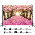 thumbnail image 2 of SUNOLIFE 10x8ft,Baby Shower Birthday Backdrops Banner Pink Cherry Blossom Castle Photography Background Decorations, 2 of 3