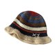 thumbnail image 1 of Female Handwoven Hat Knitted Sun Bucket Hat Y2K Stripe Hat for Teenager Girl Women Party Headwear Photoshoots Beanie Hat, 1 of 4