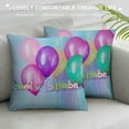 thumbnail image 3 of Wuche Happy Birthday Pillow Covers Colorful Balloons Decorative Throw Pillow Covers When A Child was Born Happy Birthday Cushion Covers for Sofa Couch, 3 of 5
