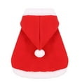 thumbnail image 6 of SPRING PARK Christmas Cat Dog Costume Pet Cape, Cat Cloak with Xmas Hat, Soft and Thick Red Cotton Apparel for Cats and Puppy, Funny Christmas Pet Dress Up, 6 of 7