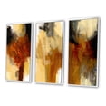 thumbnail image 3 of Designart "Mysteries of Terra Rosa - Earth's Intrigue I" Abstract Framed Wall Art Set Of 3 - Brown Modern Frame Canvas Set For Living Room Decor, 3 of 6
