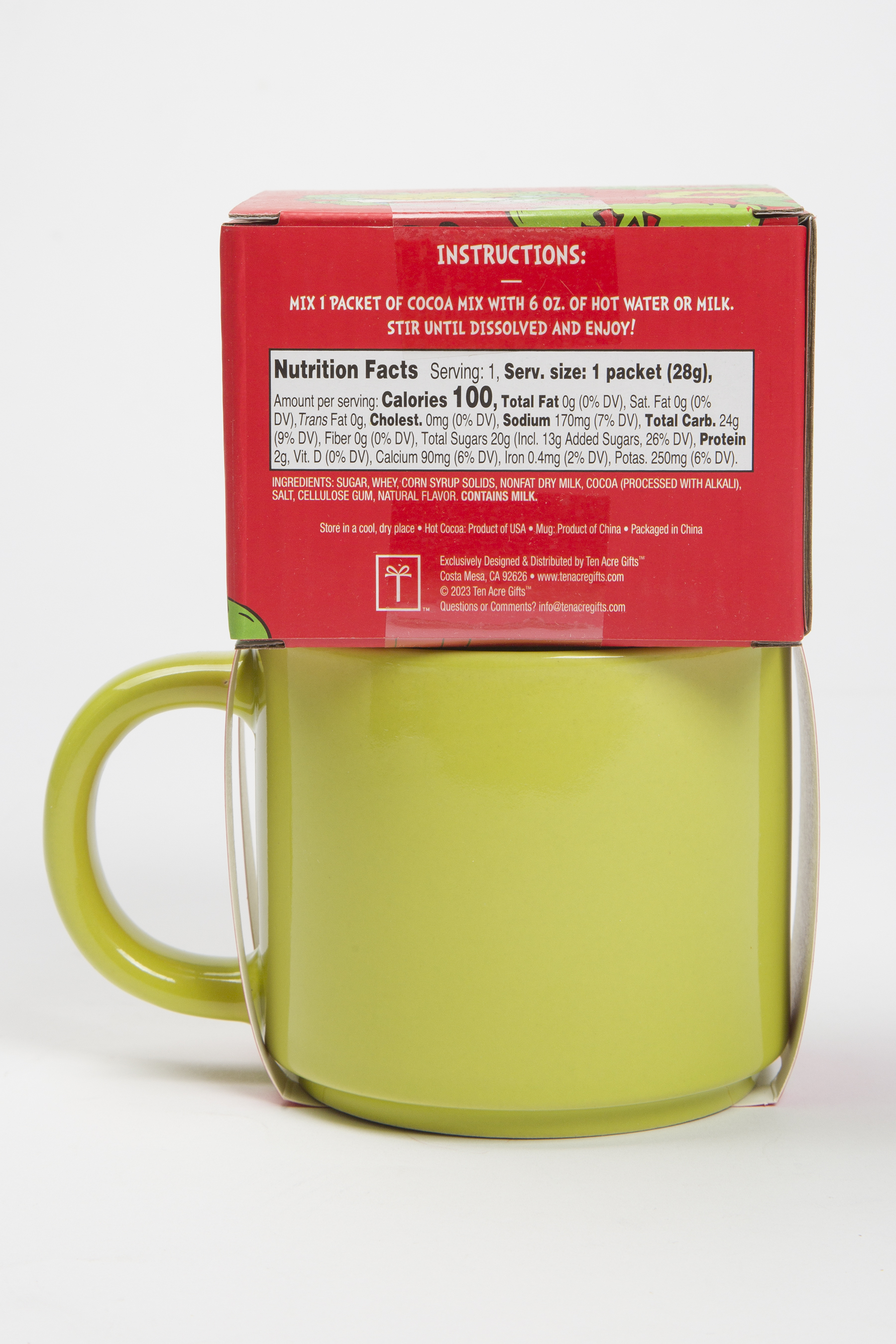 Coffret Cadeau Le Grinch : Mug 340ml + Chaussettes - Dr Seuss - Humour - Pour Femme Et Ado