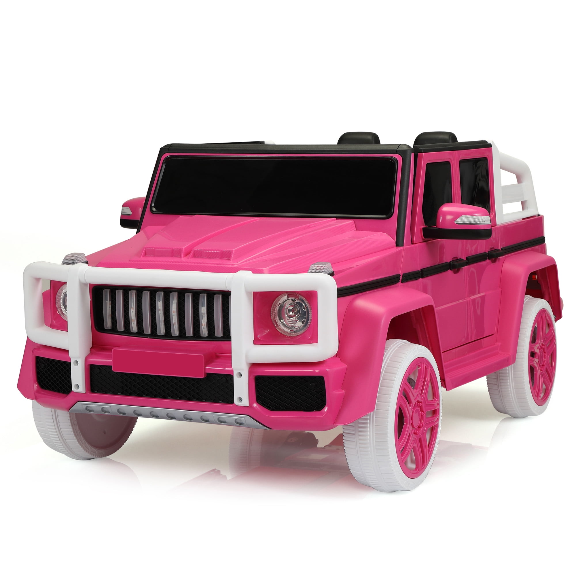 Private Jungle 12V Electric Car for Kids, Battery Powered Car with Double Door and Remote Control-Pink Private Jungle 12V Electric Car for Kids, Battery Powered Car with Double Door and Remote Control-Pink