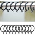 thumbnail image 4 of 40 Pack Curtain Rings, 38mm Internal Diameter Curtains Rings Hanging Rings for Curtains and Rods, Black Hook (Color : Black), 4 of 5