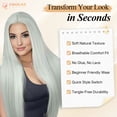 thumbnail image 3 of Phocas Long Straight Wig for Women，Synthetic Light Grey Wig no Bangs for Daily Use 28inch, 3 of 10