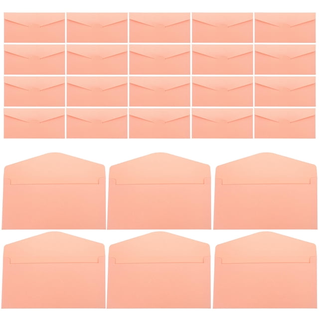 TABLZONE 50Pcs Pink Iridescent Blank Envelopes DIY Folding Wedding Invitation Card Accessories