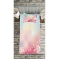 thumbnail image 3 of Ambesonne Pastel Quilted Bedspread Set 2 Pcs, Dreamy Cherry Blossoms, Twin Size, Pale Pink Pale Blue, 3 of 3