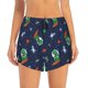thumbnail image 2 of Balery Dinosaur Astronaut Pantalones cortos deportivos para mujer con forro y dos bolsillos, elásticos, para entrenamiento, gimnasio, yoga-Medium, 2 of 7