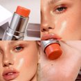 thumbnail image 1 of KUIZAP 4 Colors Shimmer Water Light Highlighter Stick Blush Stick Make Up Face Body Illuminator Cosmetics Face Contour Brighten Makeup(Milk orange bubbles), 1 of 7