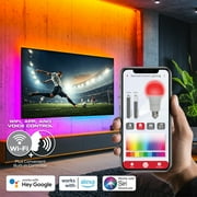 Monster Smart 50ft LED Strip Lights, Multicolor LED Lights for Bedroom, Sound Reactive, App & Voice Control