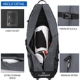 thumbnail image 3 of HAHDAXIA Sac de Voyage de Golf Pliable, Sac de Club de Golf en Polyester 900D Robuste, Sac de Transport de Golf Imperméable, Étui de Voyage, Sac de Chariot avec Roues, Dimensions Spatiales Souples pour le Transport de Golf, 3 of 7