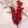 thumbnail image 4 of Bayas artificiales para decoración navideña, ramas de bayas rojas para árbol de Navidad, adornos para mesa del hogar, corona de frutos rojos, bricolaje, 4 of 5