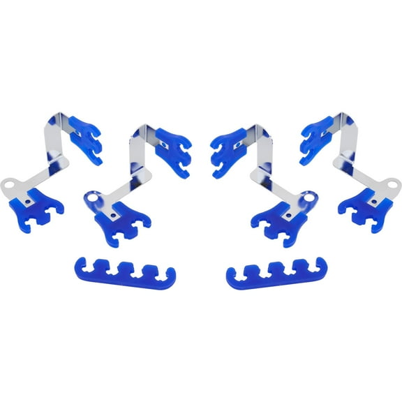 Speedway Motors Blue Spark Plug Wire Loom Set, Universal Wire Separators for Small Block Chevy and More, Includes 2-Hole & 4-Hole Looms, Brackets, Keeps Wires Away from Hot Headers